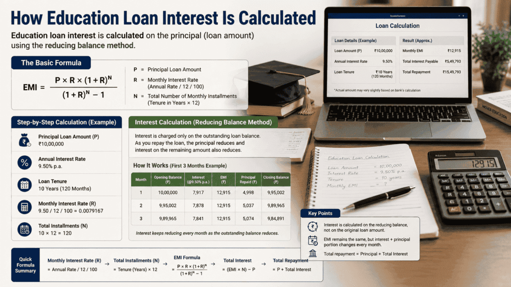 How Is Education Loan Interest Calculated?