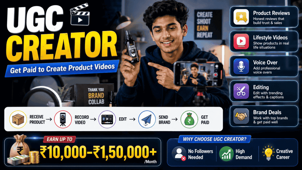 student creating UGC content using only a smartphone